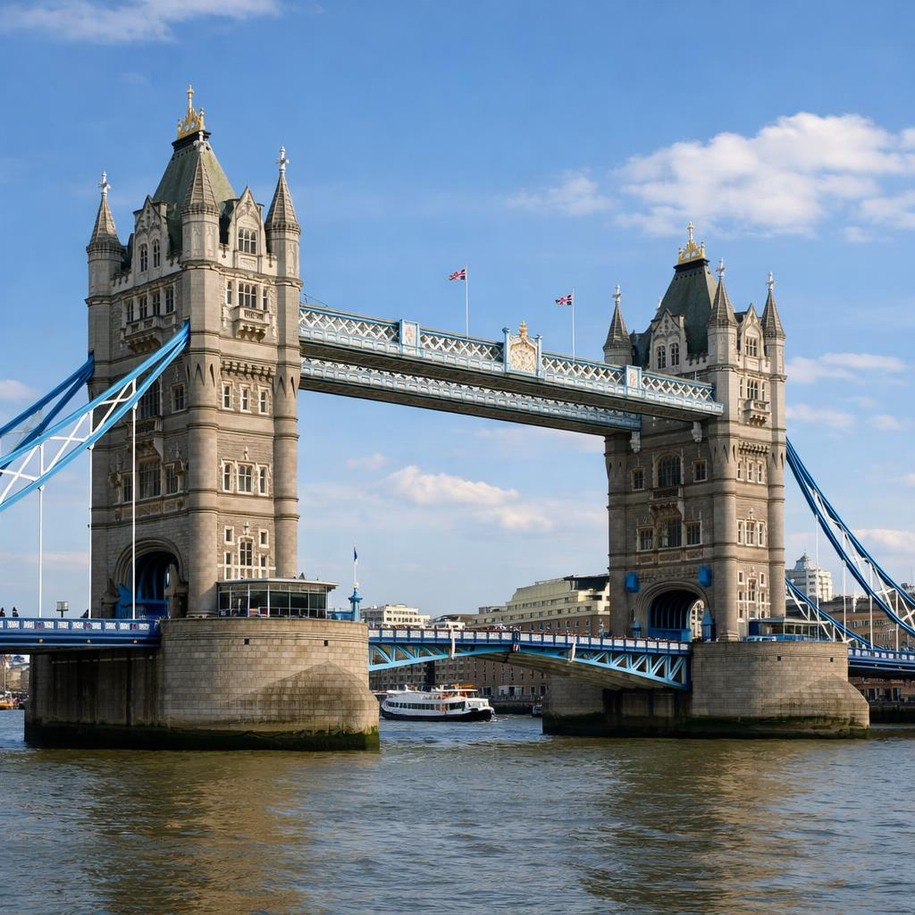 Iconic Tower Bridge in London representing service areas