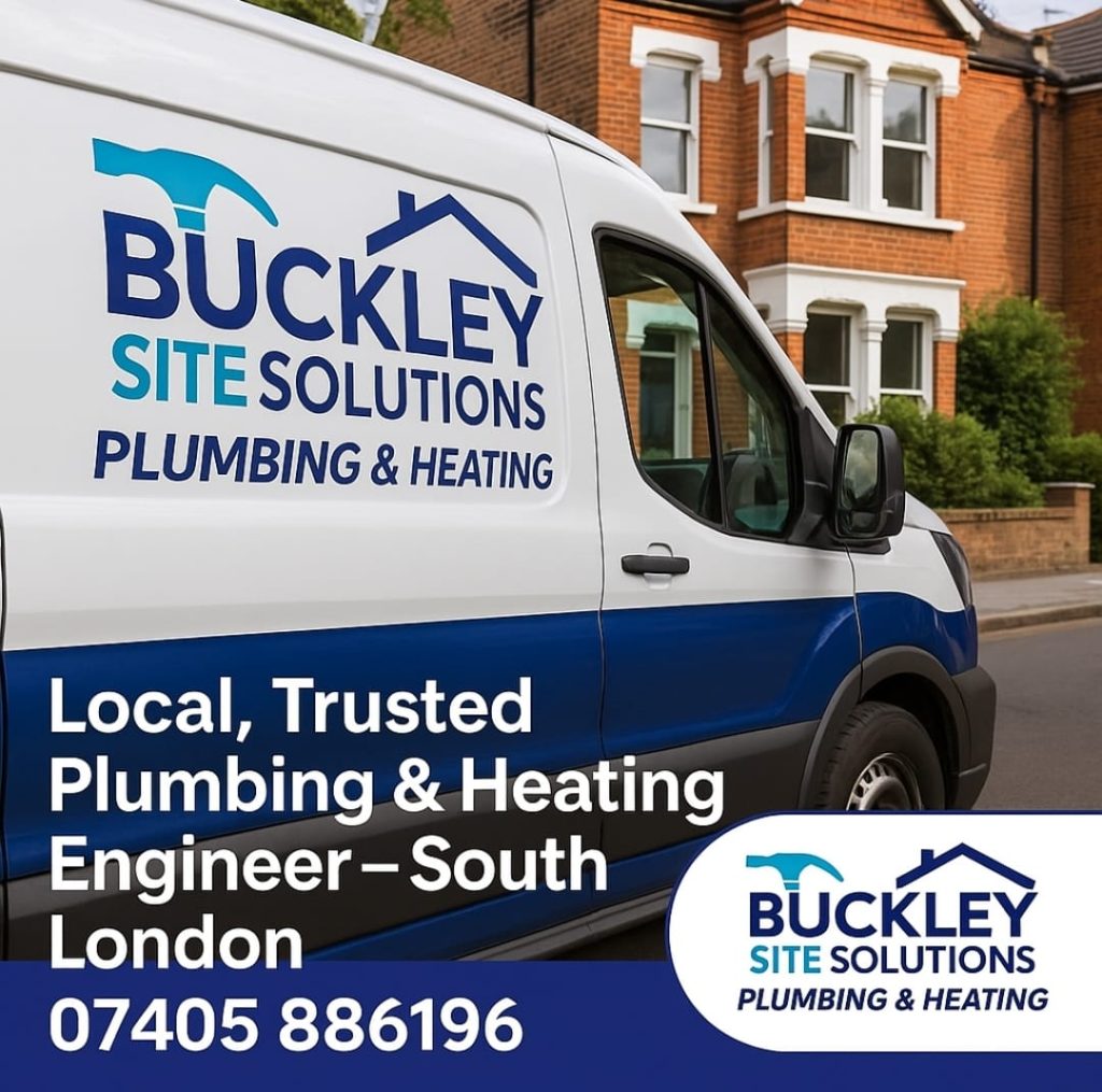 Solutions plumbing and heating service van in South London
